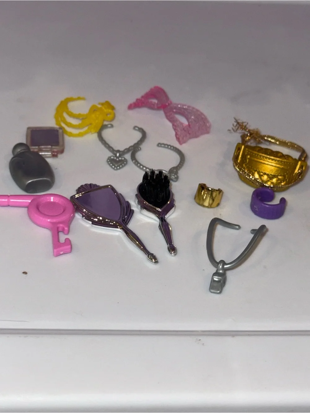 Barbie Mattel accessories variety necklaces purse mirror brush etc